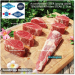 Beef Eye Fillet Mignon Has Dalam Tenderloin AGED BY GOODWINS 3-4 weeks STEER (young cattle) Australia HARVEY frozen 1/3 WELLINGTON cuts (price/pc 1kg)